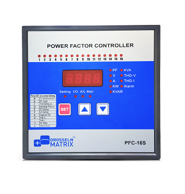 Bộ điều khiển tụ bù 16 Cấp DROSSELN MATRIX PFC-16S